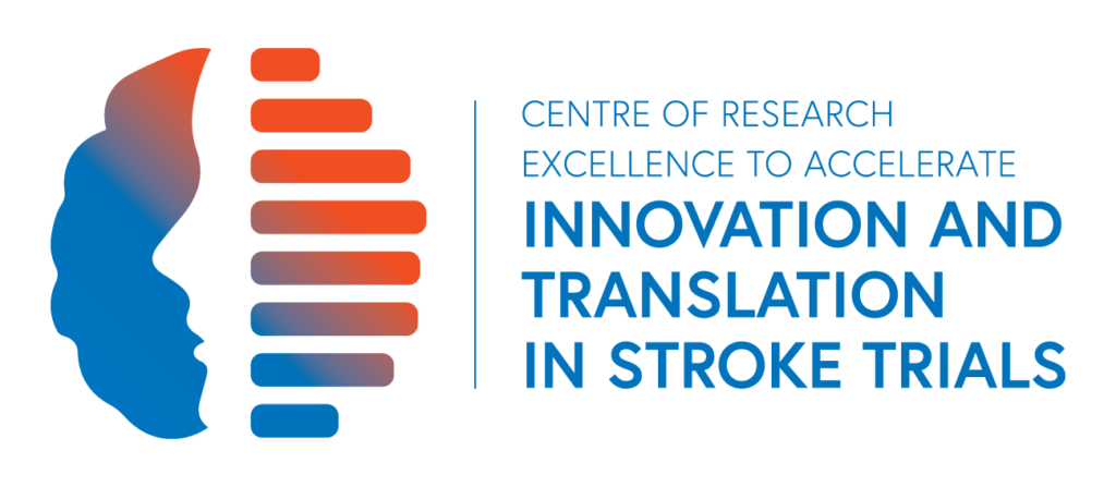 Logo: Centre of Research Excellence to Accelerate Innovation and Translation in Stroke Trials